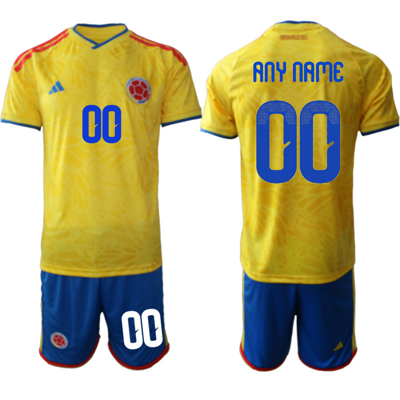 Men custom colombia home  style 2026 World Cup Soccer jersey